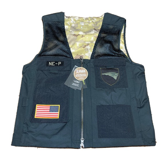 Nike On Field New England Patriots Salute To Service Black‎ Utility Vest Small